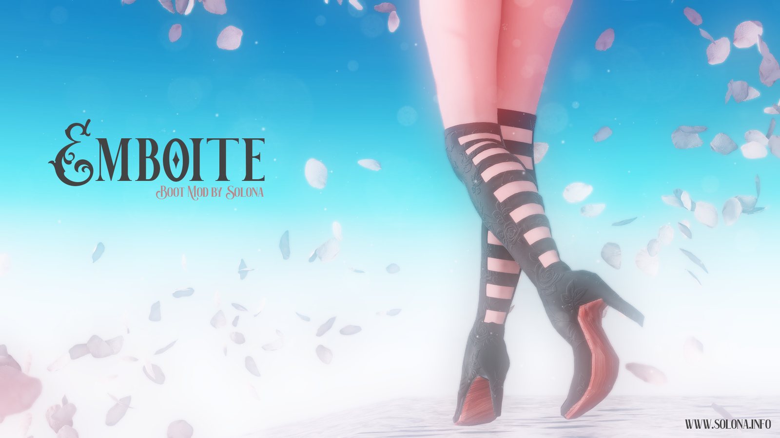 Strappy Rose Boots